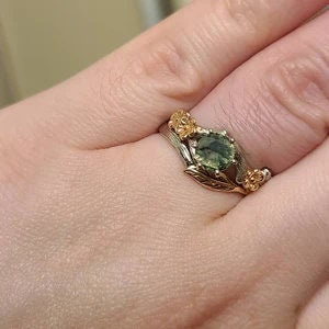 The Debra, bud branch engagement ring