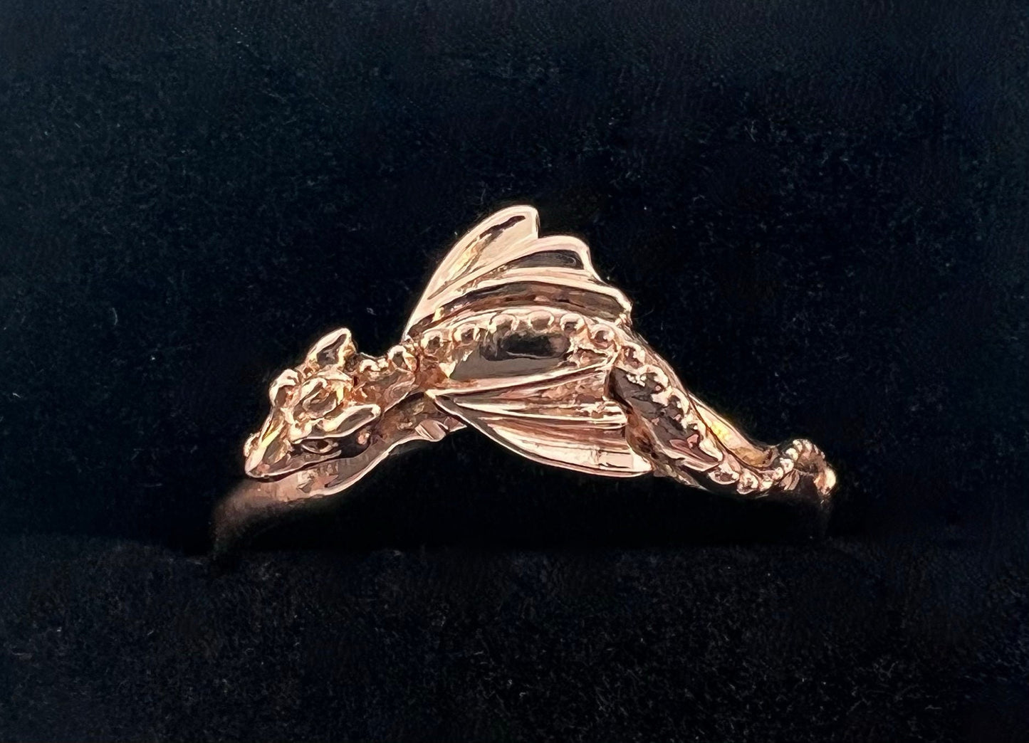 Baby Dragon Ring, 10 karat gold