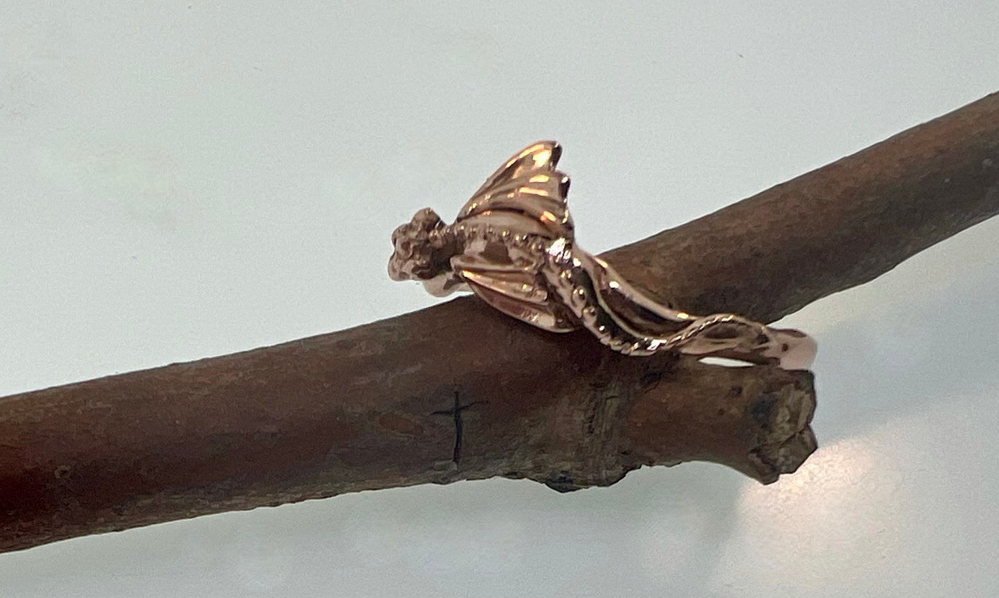 Baby Dragon Ring, 10 karat gold