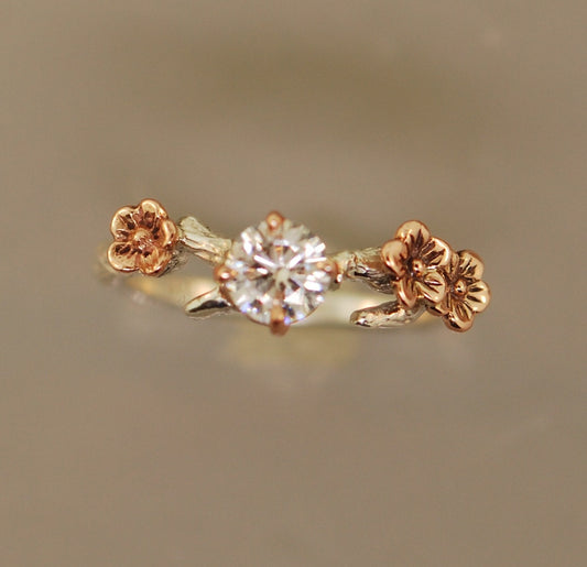 The Cherish Ring, Cherry Ring with Diamond, engagement ring