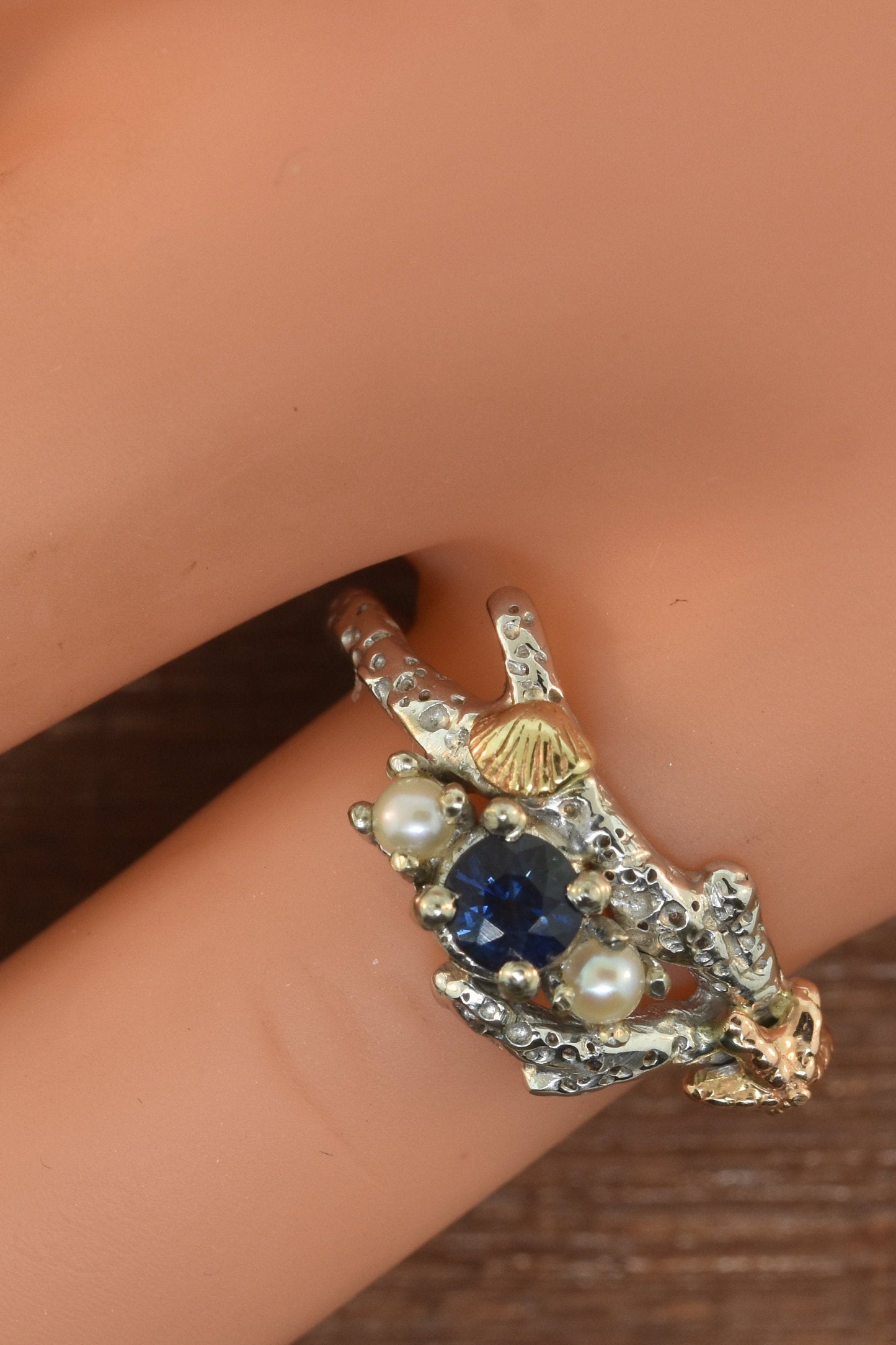 Sapphire Starfish Ring