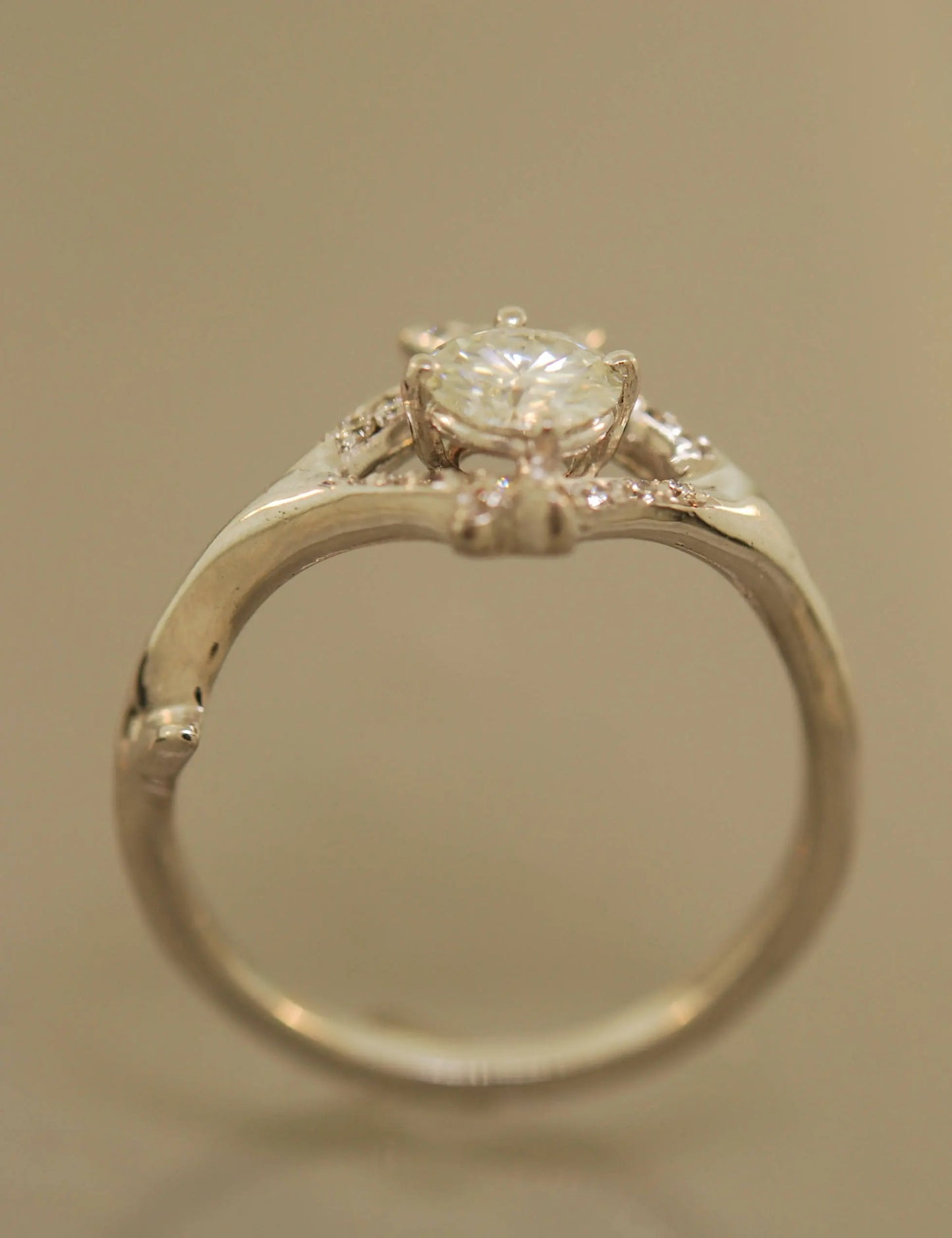 riss Cross Antler Ring with Lab Grown Diamonds Original Design · Handcrafted in the USA