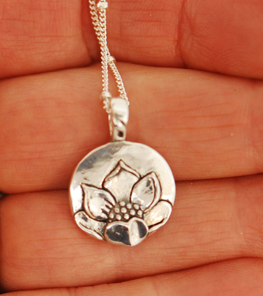 Unfolded Lotus Necklace