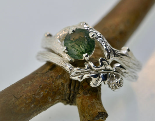 Oak leaf ring set