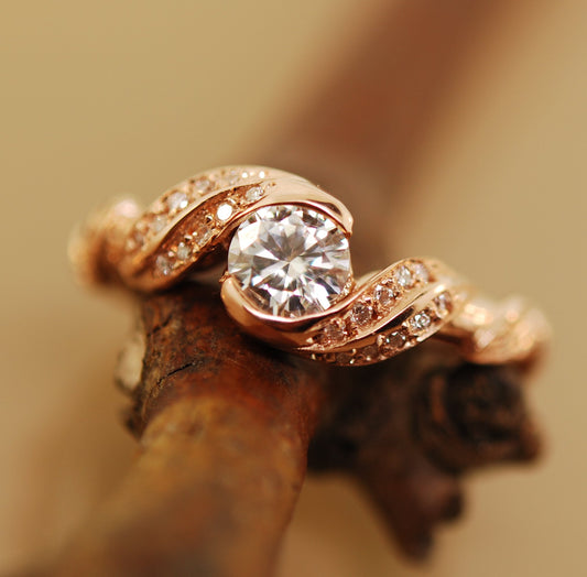 Cascade Leaf with Pave Diamond