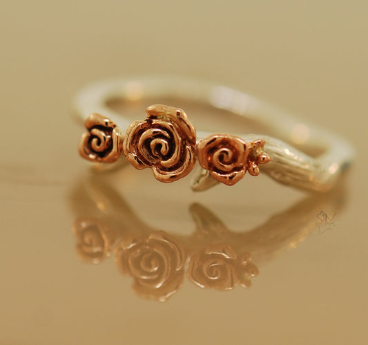 Antler Rose Gold Band