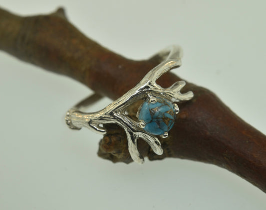 Turquoise  Antler Ring 2