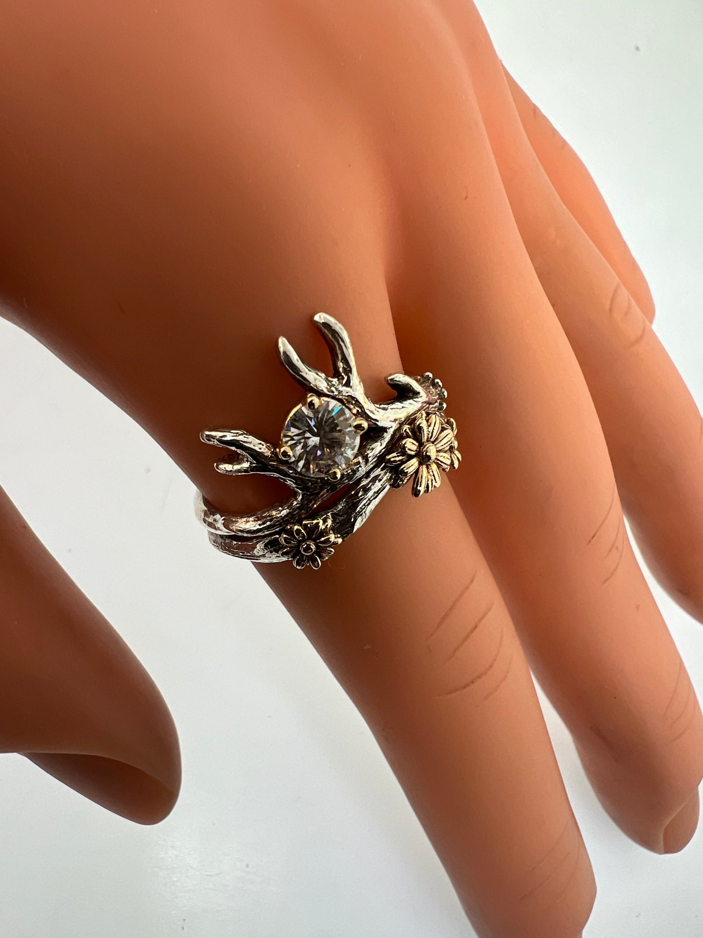 The Debra Sunflowers with moissanite