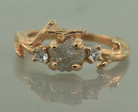 The Evervine, With Raw Diamond and Moissanite