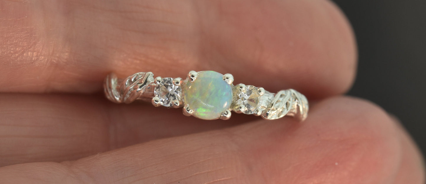Cascading Opal Leaf