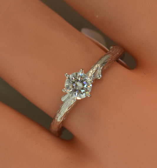 Moissanite Bud Branch Band